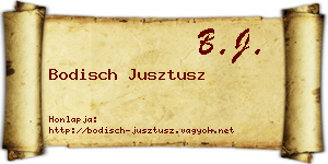 Bodisch Jusztusz névjegykártya